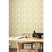 Hoopla Walls Building Blocks Matt Wallpaper in Yellow