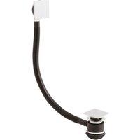 Balterley Bath Push Button Waste Square Overflow for Baths up to 10mm Thick in Silver