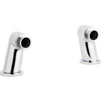 Balterley Tap Accessories Round Minimalist Inlet Legs Pair Chrome in Silver