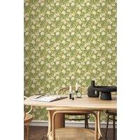 Hoopla Walls Chunky Flower Matt Wallpaper in Green