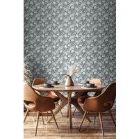 Hoopla Walls Chunky Flower Matt Wallpaper in Pale Blue