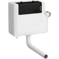 Balterley Universal Dual Flush Bottom Inlet with Round Push Button - Chrome in White