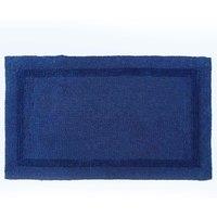 Homescapes Luxury Extra Large Bath Mat Reversible 1600GSM 100% Cotton, 70 x 120cm in Navy | Size: 70 x 120 cm