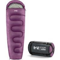 Trail Outdoor Leisure Mummy Sleeping Bag 3 Season Waterproof Adult Single Outdoor Camping Trail in Purple