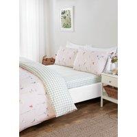 Rapport Home Niamh Floral Microfibre Complete Duvet Cover Set With Pillowcase in Pink | Size: King