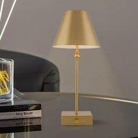 Harper Living Cordless Table Lamp, Modern LED Rechargeable Lamp with Dimmer Switch-Gold in Gold