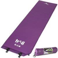 Trail Outdoor Leisure Single Camping Mat Self Inflating Inflatable Camp Roll Mattress With Bag Trail in Purple