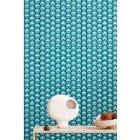Hoopla Walls Retro Flower Matt Wallpaper in Teal
