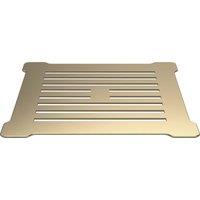 Balterley Resin Slimline Shower Tray Grill Waste, Trap, Top, Brushed Brass/White in Metallics