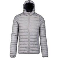Kariban Men's Lightweight Hooded Down Jacket in Silver | Size: Small