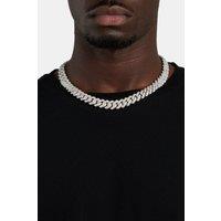 Cernucci Men's 14mm Prong Cuban Chain in Metallic Silver | Size: 20 inches