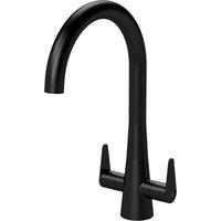 Balterley Situla Kitchen Mono Mixer Tap, 398mm Dual Lever Matt Black