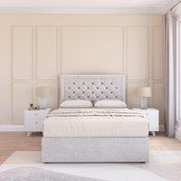 Montana Plush Velvet Memory Foam Bed Set With No Drawers, Mattress & Headboard