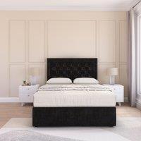 Montana Plush Velvet Memory Foam Bed Set With No Drawers, Mattress & Headboard