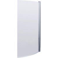 Balterley Curved 6mm Toughened Safety Glass Reversible B Bath Screen Chrome in Silver