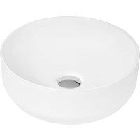Balterley Bathroom Round Vessel Basin for Countertop Use, White, 350 mm in White