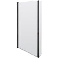 Balterley 6mm Toughened Safety Glass LShaped Reversible Bath ScreenFixed Return in Black