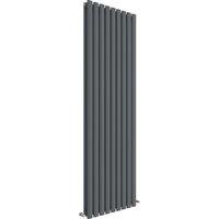 Balterley Embrace Vertical Double Panel Radiator, 1800mm x 528mm - Anthracite in Grey