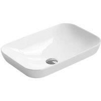 Balterley Rectangular Bathroom Countertop Basin, Soft Square, White, 520 mm in White
