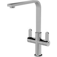 Balterley Chara Kitchen Sink Mono Mixer Tap - Chrome Dual Lever Handles in Silver