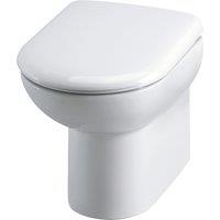 Balterley D-Shape Back To Wall Toilet Pan - 400mm x 375mm x 535mm in White
