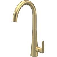Balterley Situla Kitchen Mono Mixer Tap Single Lever Brushed Brass 398mm in Metallics