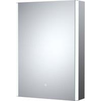 Balterley Rectangular 1 Door Touch Mirror Cabinet, Demister 500mm - White/Chrome in Silver