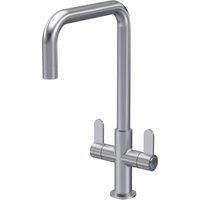 Balterley Kuma Kitchen Mono Mixer Tap Dual Lever Brushed Nickel 361mm in Metallics