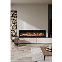 Living and Home 50 Inch Electric Fireplace with Remote 12 Flame Colors 1500W in Black