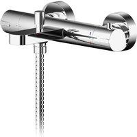 Balterley Current Round Thermostatic Bath Shower Mixer Bar Valve Tap - Chrome in Silver
