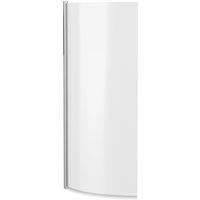 Balterley Reversible Chrome Curved P Shaped Shower Bath Screen 1400 x 720mm in Silver