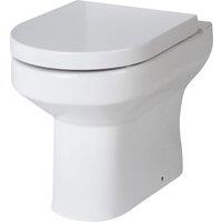 Balterley Back Round Back To Wall Toilet Pan - 410mm x 370mm x 520mm in White