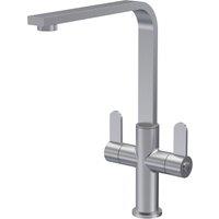 Balterley Chara Kitchen Sink Mono Mixer Tap - Brushed Nickel Dual Lever Handles in Metallics