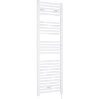 Balterley Electric Vertical Round Towel Rail 750 Watt Gloss White 1375x 480mm