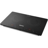 Geepas Electric Induction Hob Portable Digital Touch Dual Cooker 2800W in Black