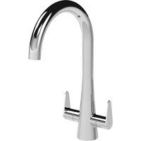Balterley Kitchen Mono Mixer Tap, 398mm Dual Lever Chrome in Silver