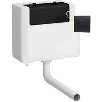 Balterley Water Saving Dual Flush Bottom Inlet Square Flush Plate Matt Black