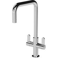 Balterley Kuma Kitchen Mono Mixer Tap Dual Lever Chrome 361mm in Silver