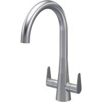 Balterley Situla Kitchen Mono Mixer Tap, 398mm Dual Lever Brushed Nickel in Metallics