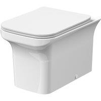 Balterley Square Back to Wall Toilet & Soft Close Sandwich Seat 470x370x550mm in White