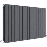 Balterley Lucia Square Horizontal Double Panel Radiator 600mm x 992mm Anthracite in Grey
