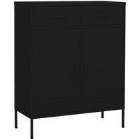 Berkfield Home Storage Cabinet Black 80x35x101.5 cm Steel