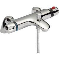 Balterley Chrome Thermostatic Deck Mounted Bath Shower Mixer Bar Valve Tap in Silver