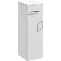Balterley Slimline Floor Standing Bathroom Cupboard Gloss White 250mm