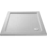 Balterley Premium Slip Resistant Square Shower Tray - Durable Stone Resin, Modern in White