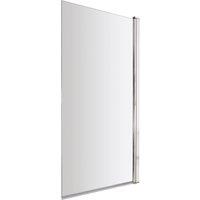Balterley 6mm Toughened Safety Glass Reversible Shower Bath Screen - Chrome in Silver