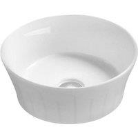 Balterley Round Bathroom Countertop Basin, Sleek Design, White, 360 mm in White