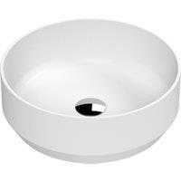 Balterley Round Bathroom Countertop Basin, Stylish Rounded Design, White, 350 mm in White