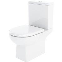 Balterley Modern Bathroom Close Coupled Toilet, 810mm x 400mm, White