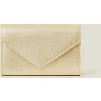 Accessorize Women's Metallic Envelope Clutch Bag in Gold